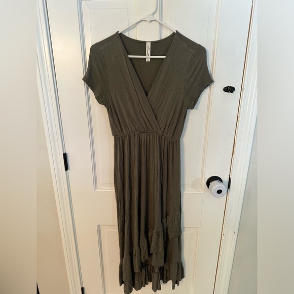 3/$20 Army Green T-Shirt Dress - Picture 1 of 4